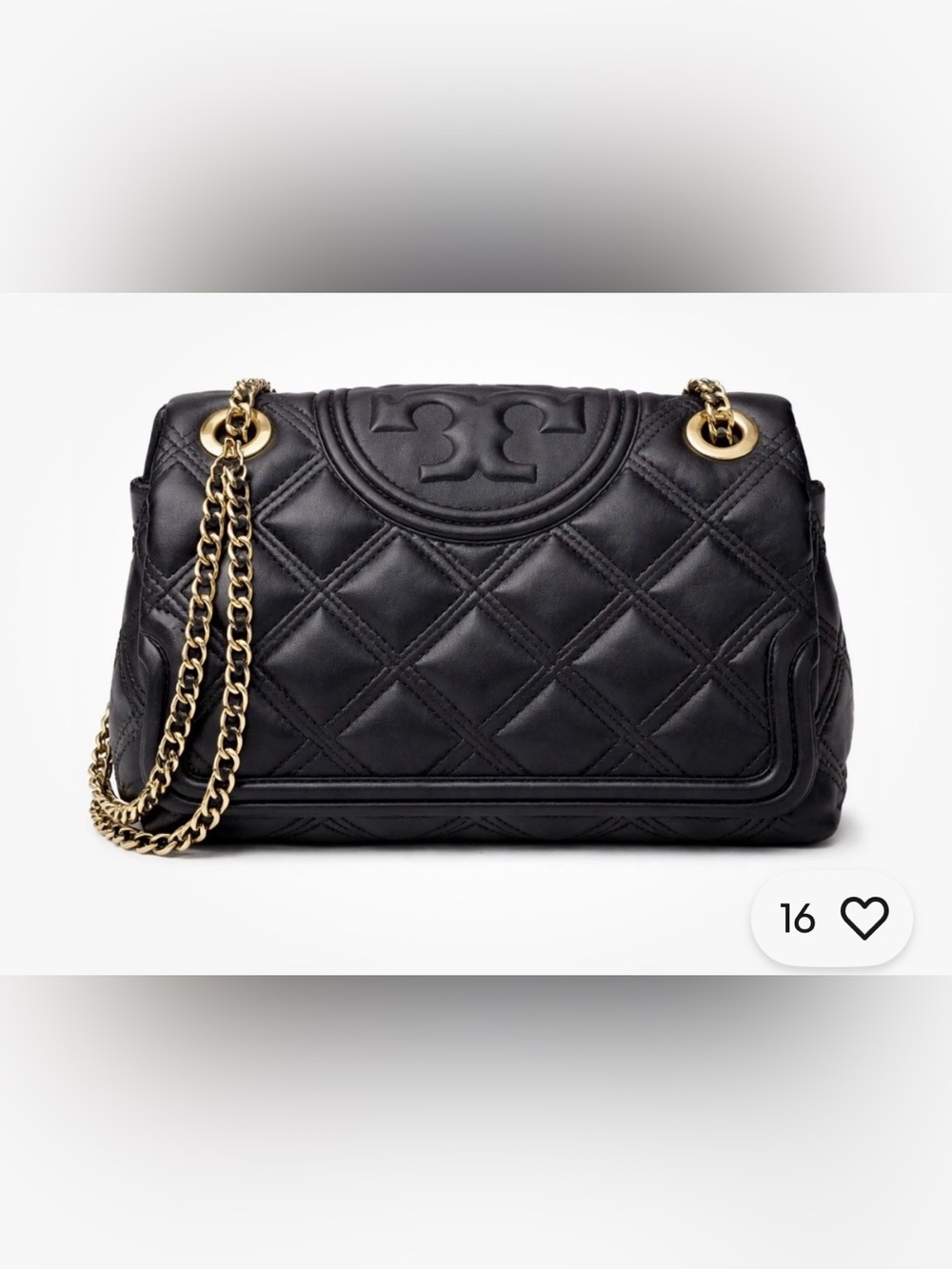 Tory Burch Fleming soft black shoulder bag